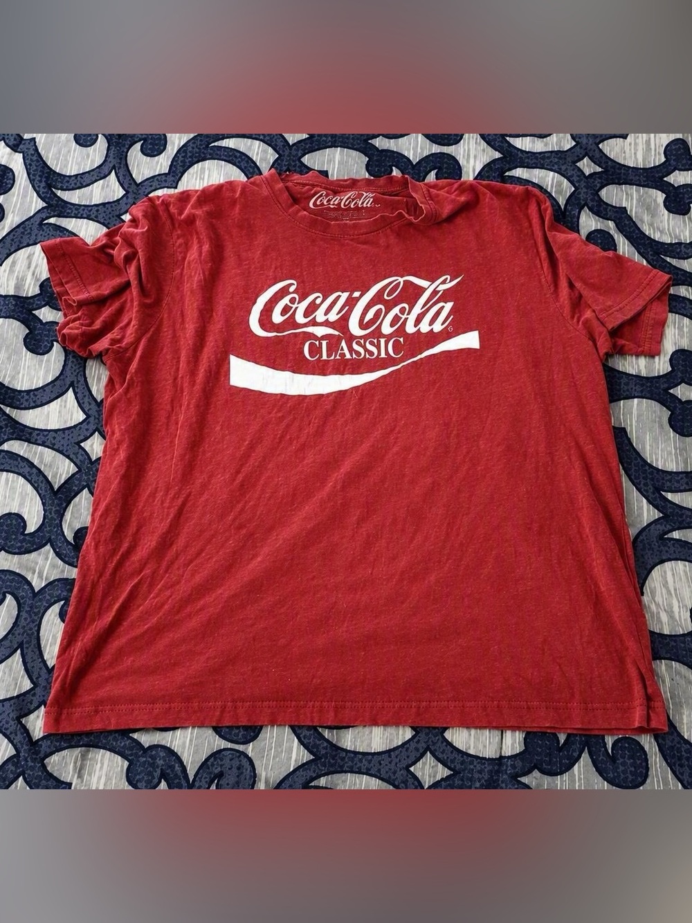 Coca-Cola Classic Vintage Retro Style Res T-Shirt Size XL